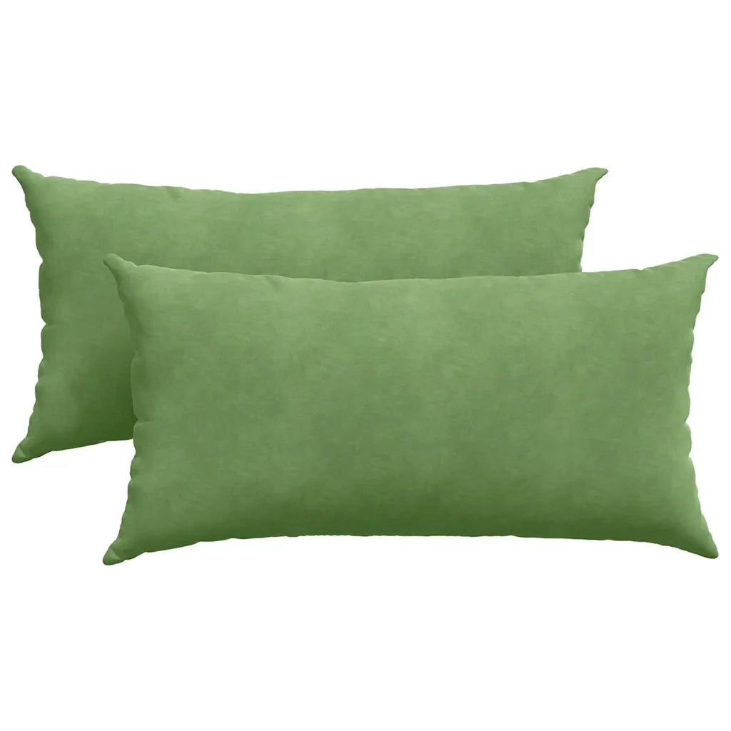 Cuscini da Divano 2 pz | Cuscini per sedie Verde chiaro 80 x 40 cm