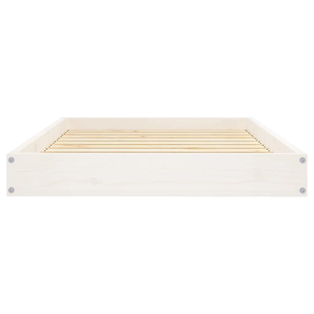Cuccia per Cani Bianca 91,5x64x9 cm in Legno Massello di Pino 820862