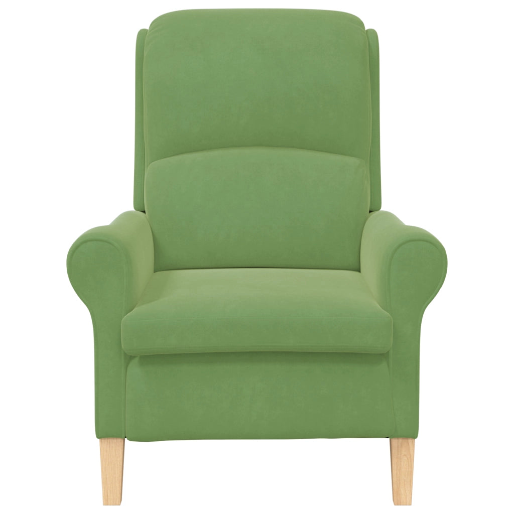 Poltrona Verde Chiaro Verde chiaro Tessuto, Legno