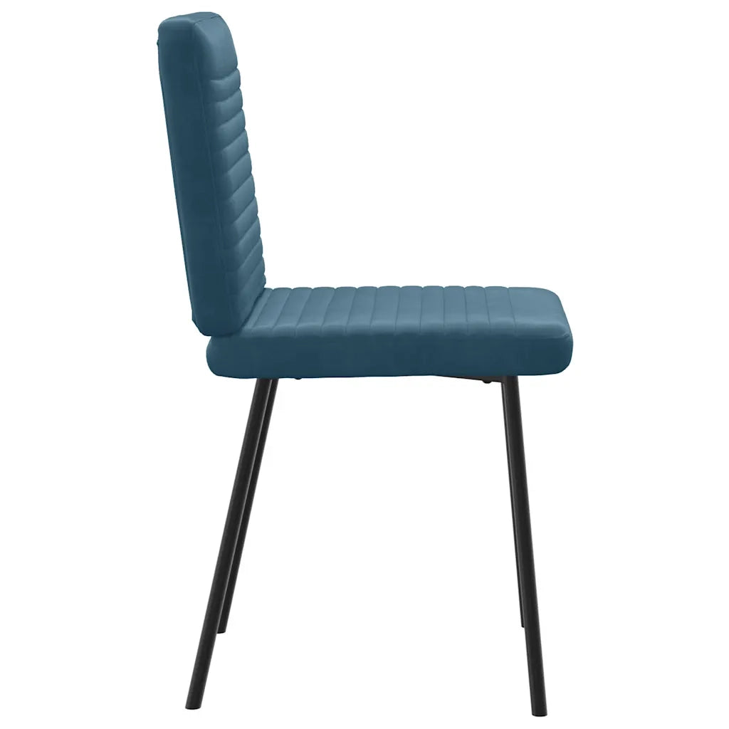 vidaXL Sedie da Pranzo 2 pz Blu in Velluto