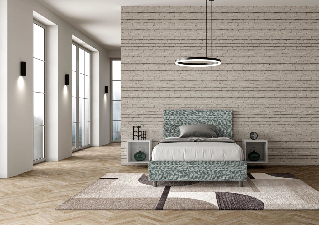 Letto 1 Piazza e Mezzo 120x190 cm Senza Rete Adele Aragona 7 Azzurro