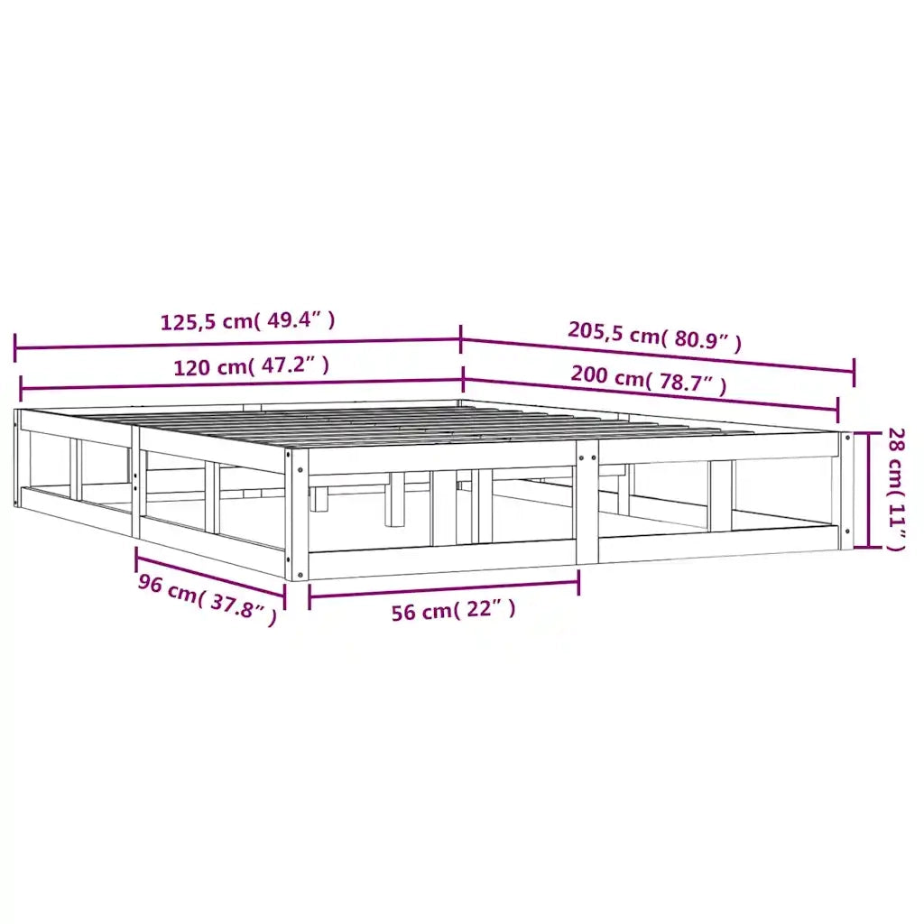 Giroletto Bianco 120x200 cm in Legno Massello cod mxl 63445