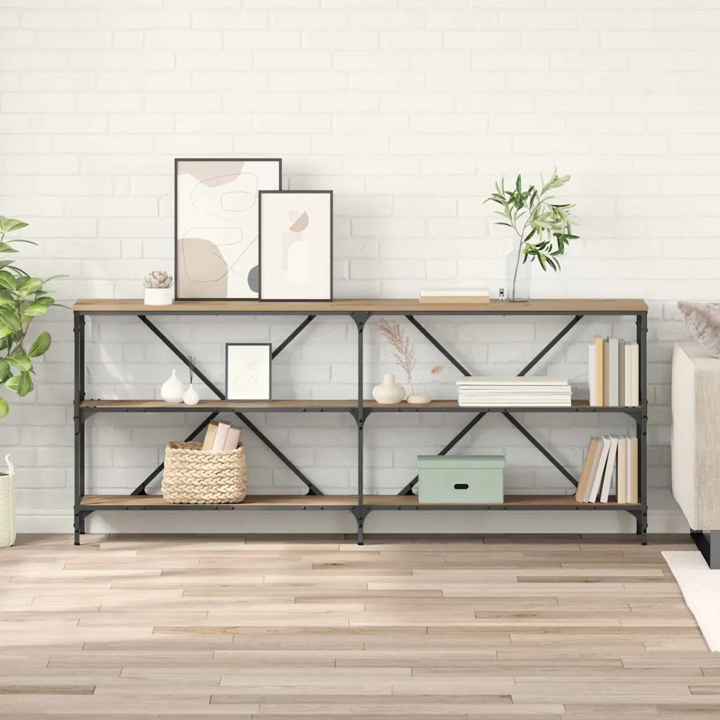 Tavolo consolle Rovere artigianale 180 x 30 x 75 cm