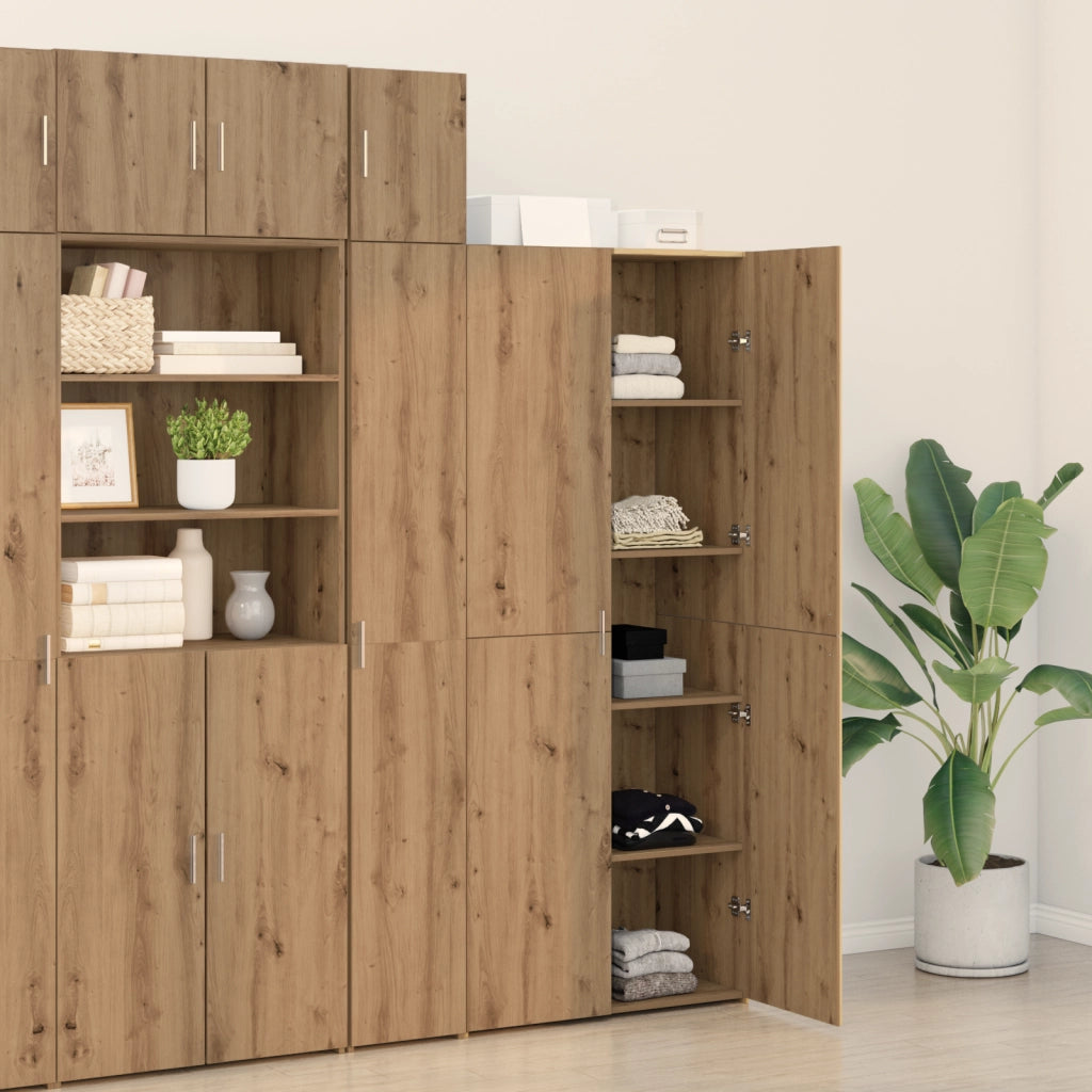 Buffet Highboard Quercia Artigianale 40x42.5x185 cm Legno Ingegnerizzato