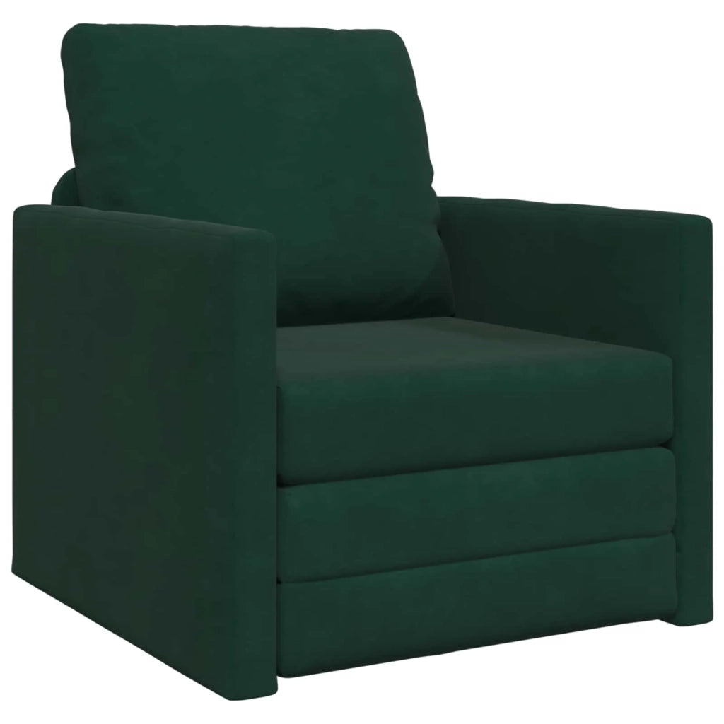 Divano letto Verde Scuro 74 x 77 x 81 cm Velluto 4106616