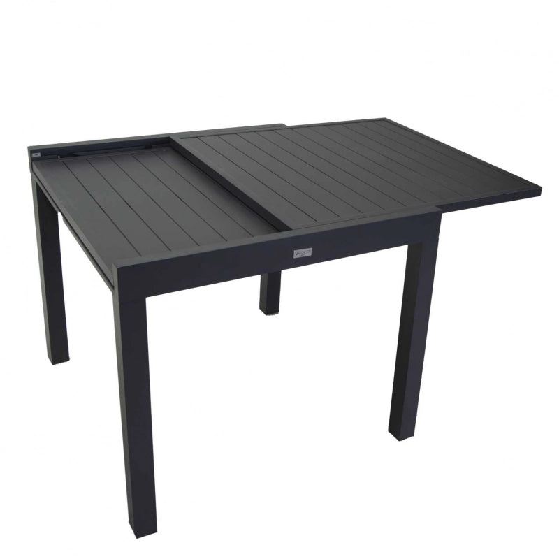 Tavolo alluminio sullivan allungabile antracite cm 90/180x90h73