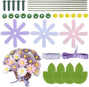 Kit di arte e artigianato fiorito con fiori finti e istruzioni