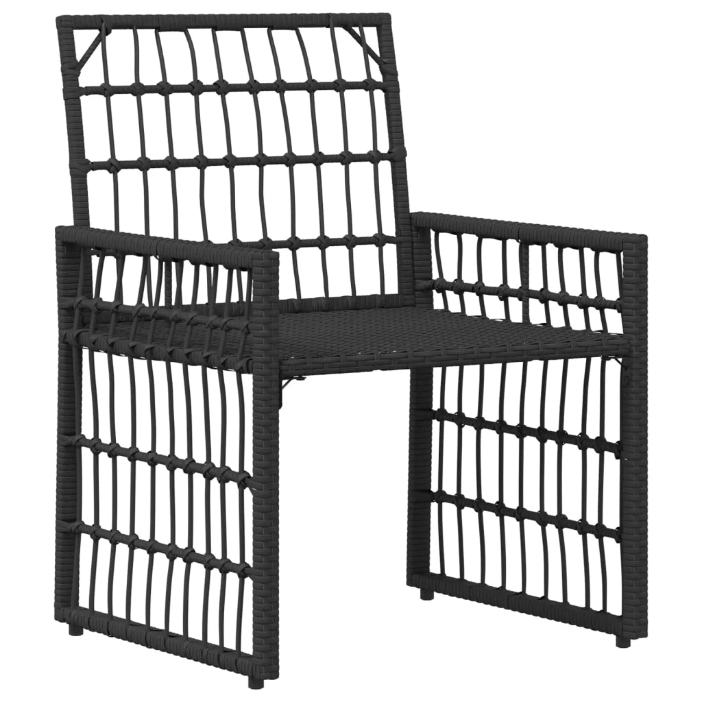 Set di Mobili da Esterno 5 pz | Set Salotto da Giardino Nero e Grigio scuro
