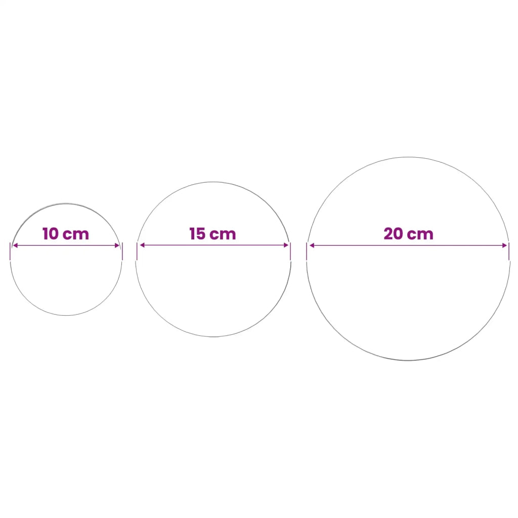 Palla a Specchio 3 pcs Ø 20 cm Argento Acciaio Inossidabile 201 42008430