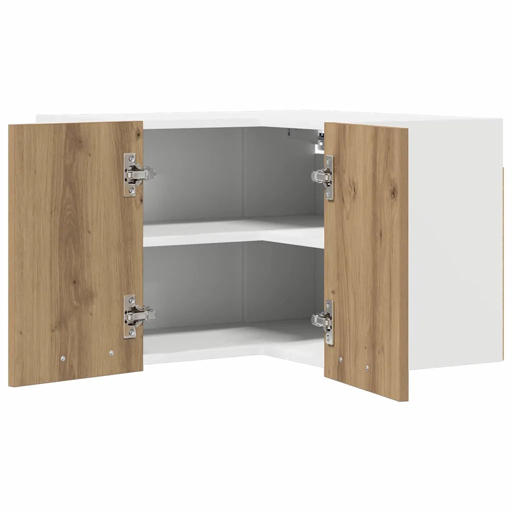 Armadio pensile Rovere Artigiano e Bianco 57 x 57 x 40 cm 884193