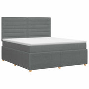 Letto box spring con materasso Grigio Scuro 160 x 200 cm 3454425