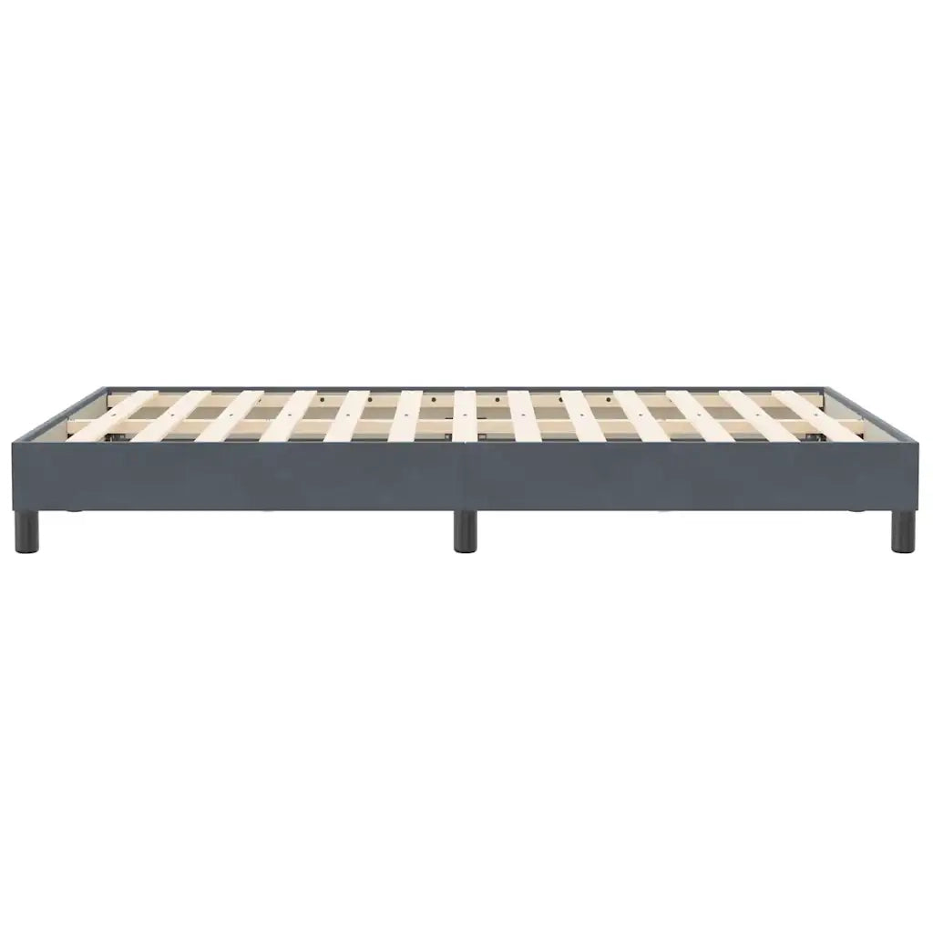 Giroletto Molle senza Materasso Grigio Scuro 120x210 cm Velluto