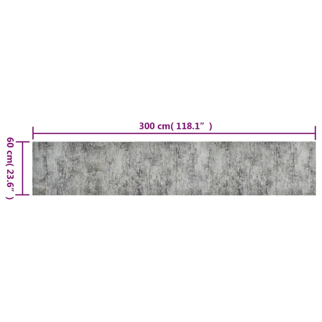 Tappeto da Cucina Lavabile-Tappetino da Cucina Beton 60x300 cm Velluto