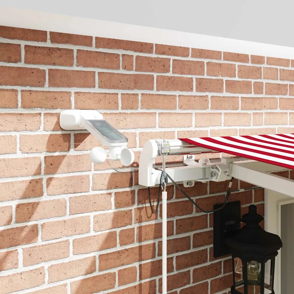Tenda Retrattile Rosso e Bianco 500 × 350 cm 3331496