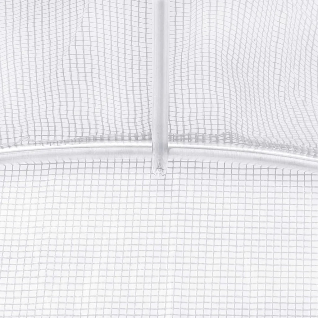Serra con Telaio in Acciaio Bianco 32 m² 16x2x2 m 3188034