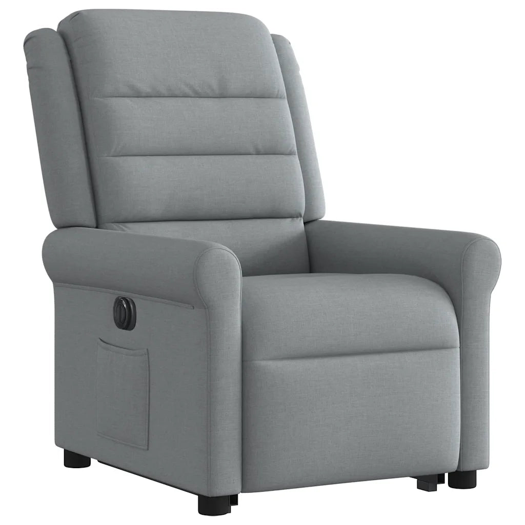 Poltrona Reclinante Alzapersona Elettrica Grigio Chiaro Tessuto 3303334