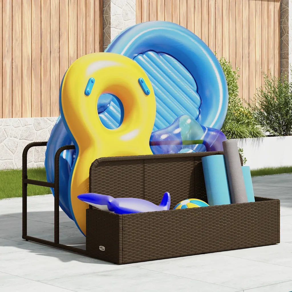 Galleggiante a Bordo Piscina Marrone 110x100x57 cm Polyrattan 4104089