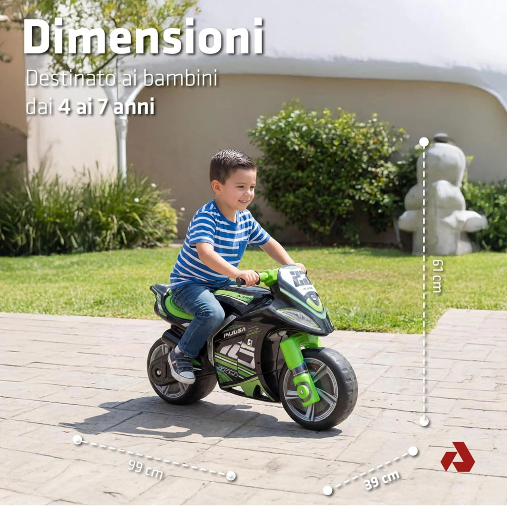 Moto Cavalcabile per Bambini 3+ Anni Licenza Repsol Tween XL 97,1x40,8x59,5 cm Peso Max 50 kg Nero e Verde