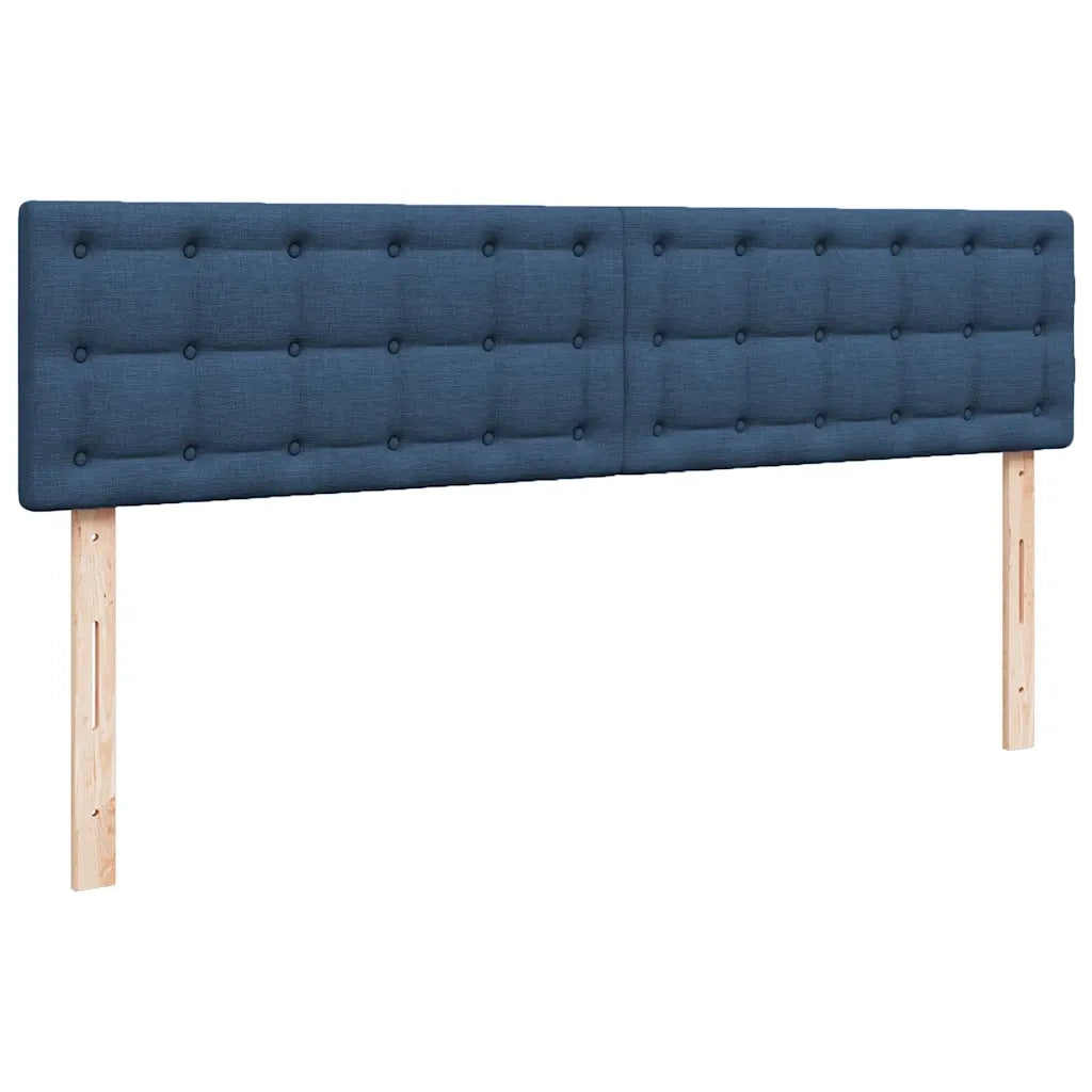 Struttura Letto Pouf con Materasso Blu 180x200cm in Tessuto 3311649