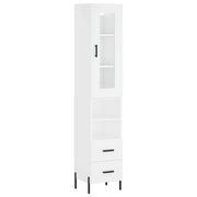 Credenza | Madia | Buffet da pranzo | Armadio da pranzo Bianca 34,5x34x180 cm in Legno Multistrato
