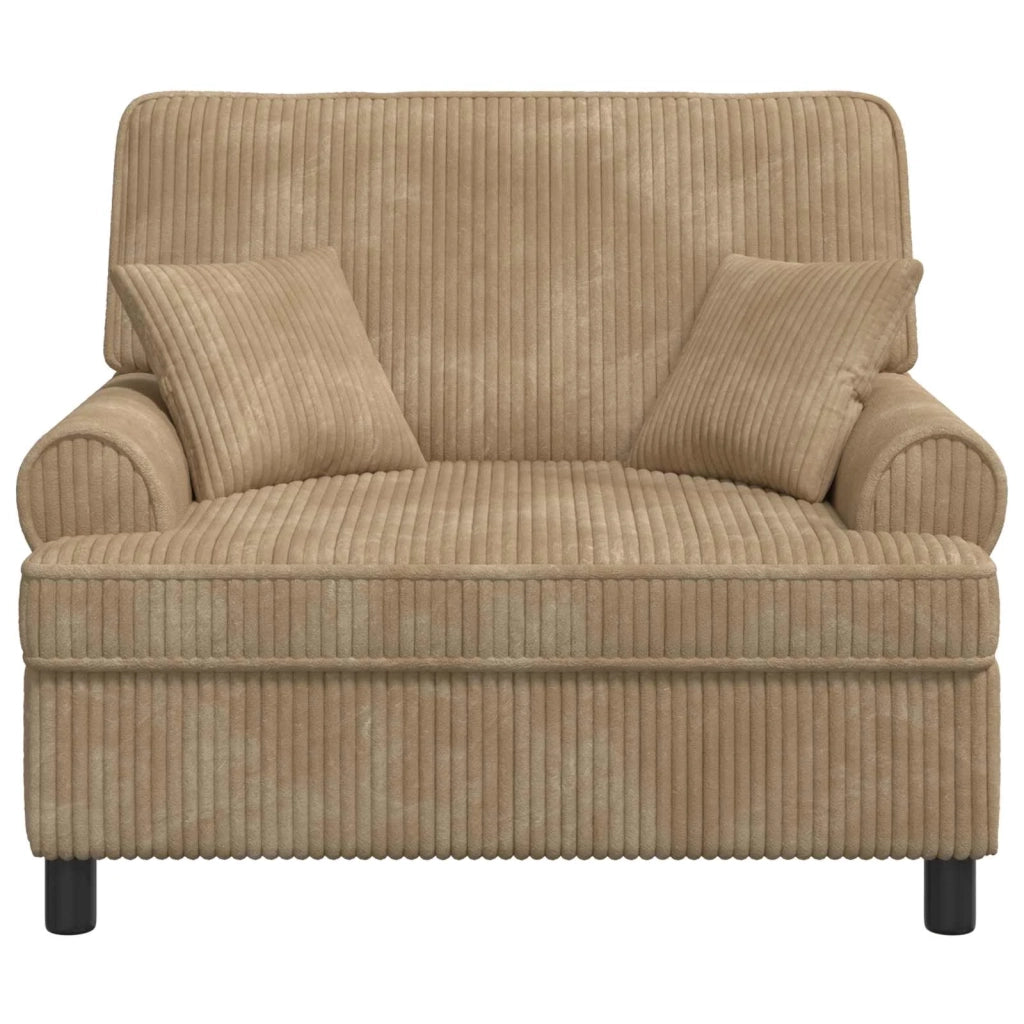 Poltrona XXL con cuscini Beige Tessuto a 1,5 linee 42043503