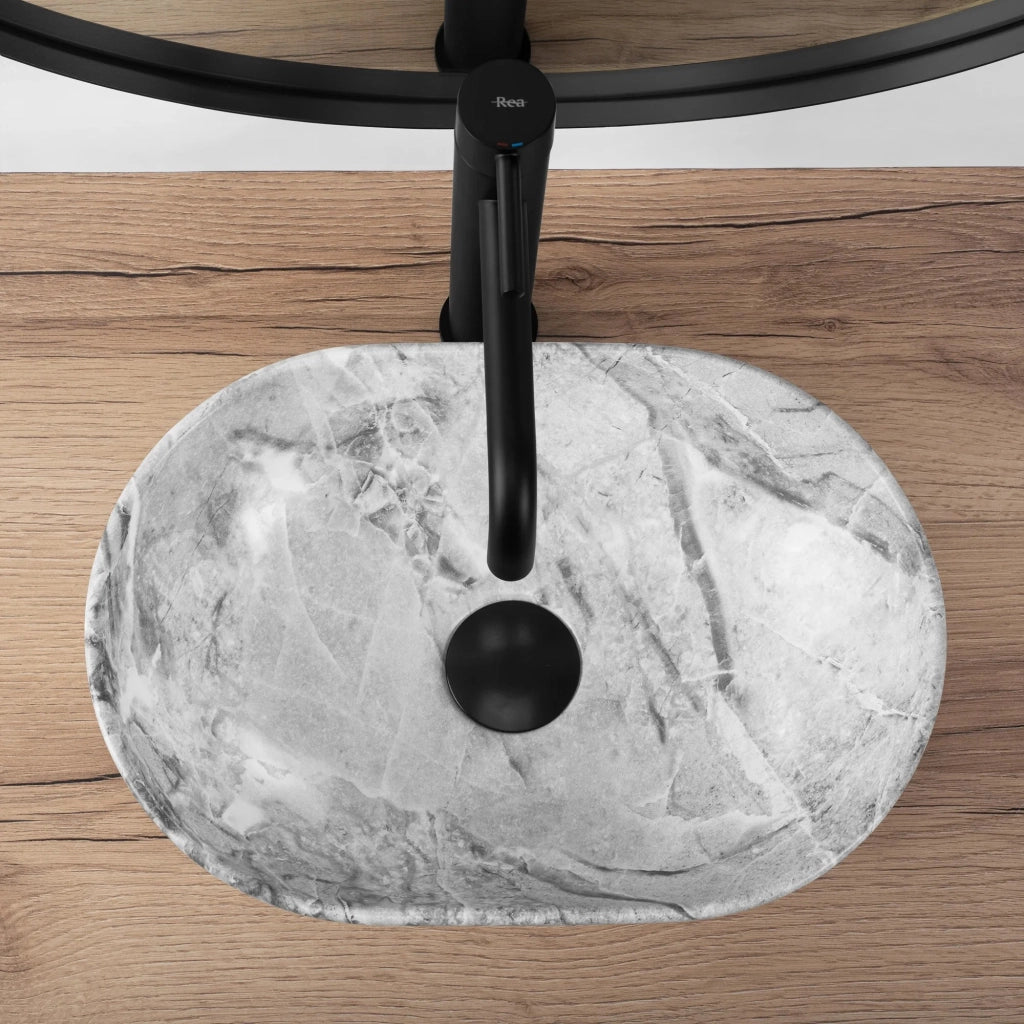 Lavabo Da Appoggio Rea Amelia Mini Stone Matt
