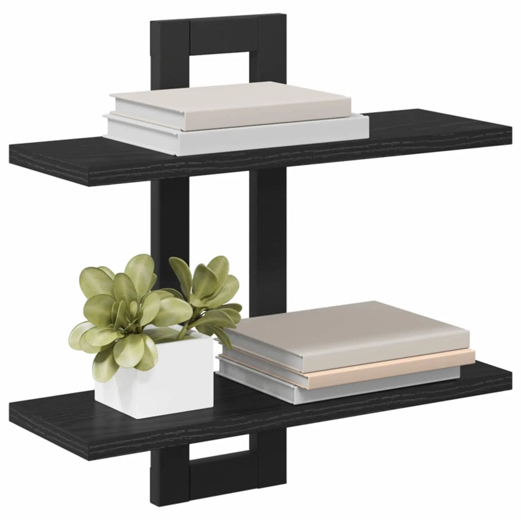 Scaffali flottanti Rovere Nero 40 x 15 x 40 cm 8012413