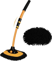 Pulitore auto telescopico con lunga asta - Set di pulizia per auto con borsetta - Borsetta per auto con lunga asta - Set di pulizia per auto - Pulitore auto con lunga asta - Pulizia auto con set di borsette