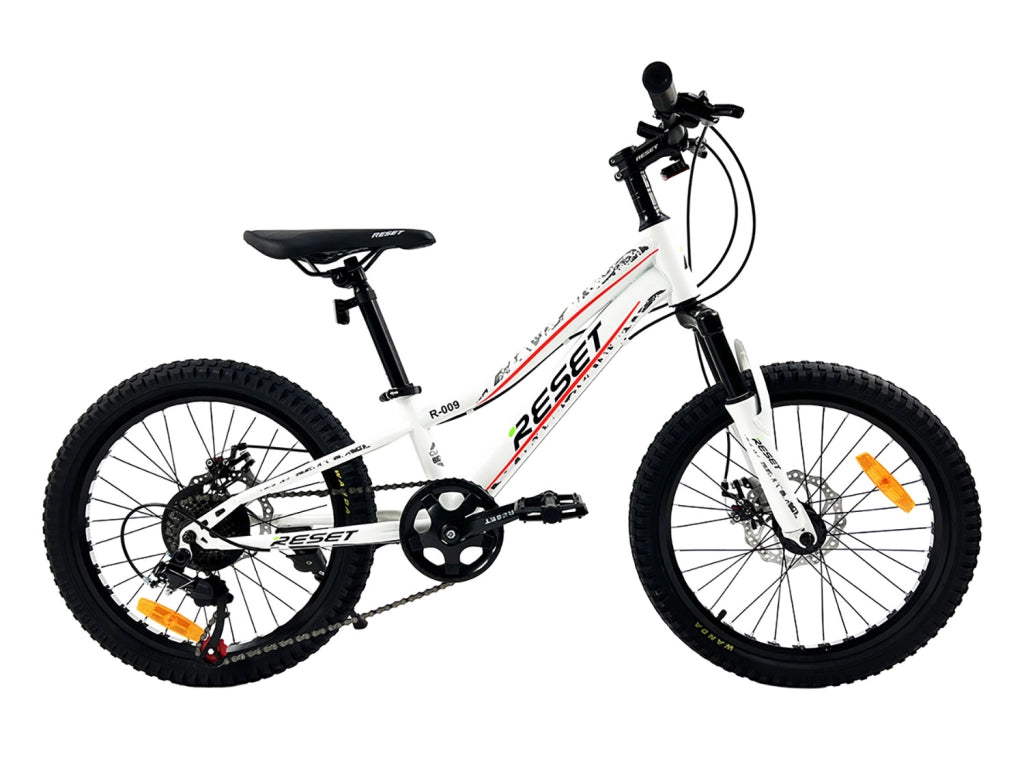 Bicicletta Mountain Bike per Bambini Unisex 20" MTB Phoenix 7V in Acciaio Bianco