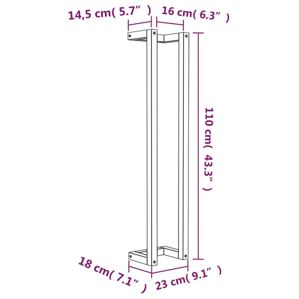 Portasciugamani Bianco 23x18x110 cm in Legno Massello di Pino CFW2995230