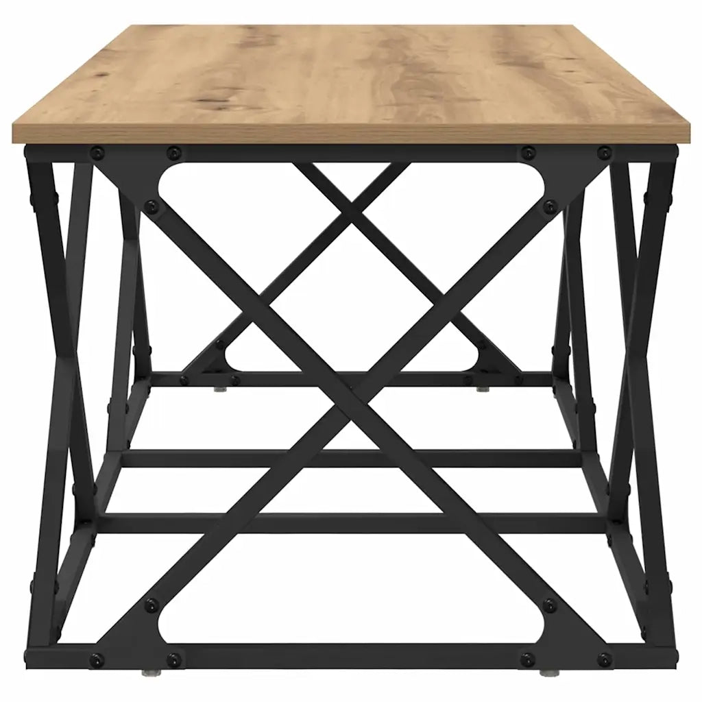 Tavolino da salotto Rovere artigianale 100 x 49 x 40 cm