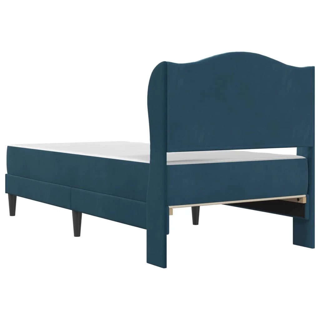 Struttura del letto con testiera-Giroletto Blu 100 x 200 cm Velluto 724252