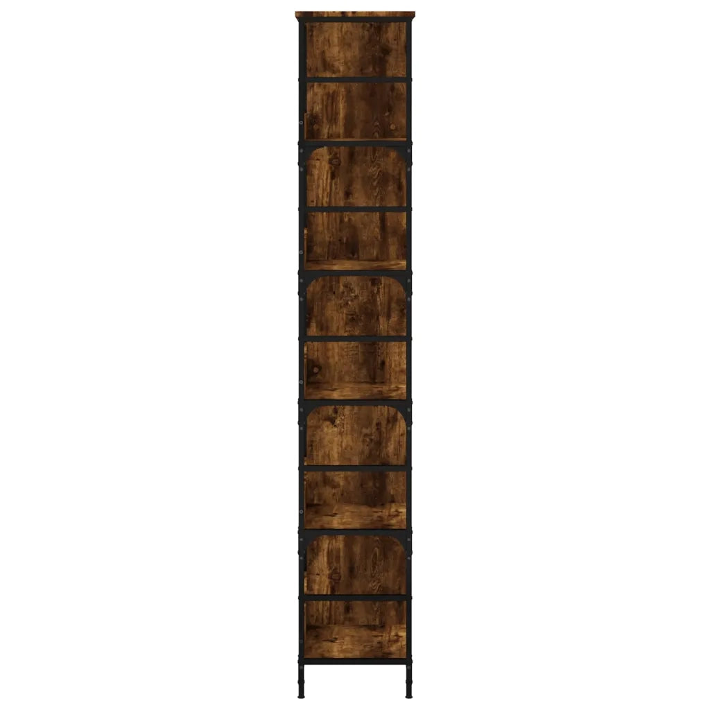 vidaXL Libreria Rovere Fumo 78,5x33x188,5 cm in Legno Multistrato