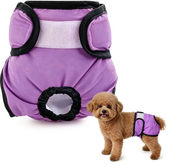Luiers periscopabili per cani - Luiers assorbenti per cani superassorbenti - Luiers per cani lavabili - Luiers per cani per il ciclo e per le stagioni - Luiers per cani per incontinenza - Per animali femminili (M)