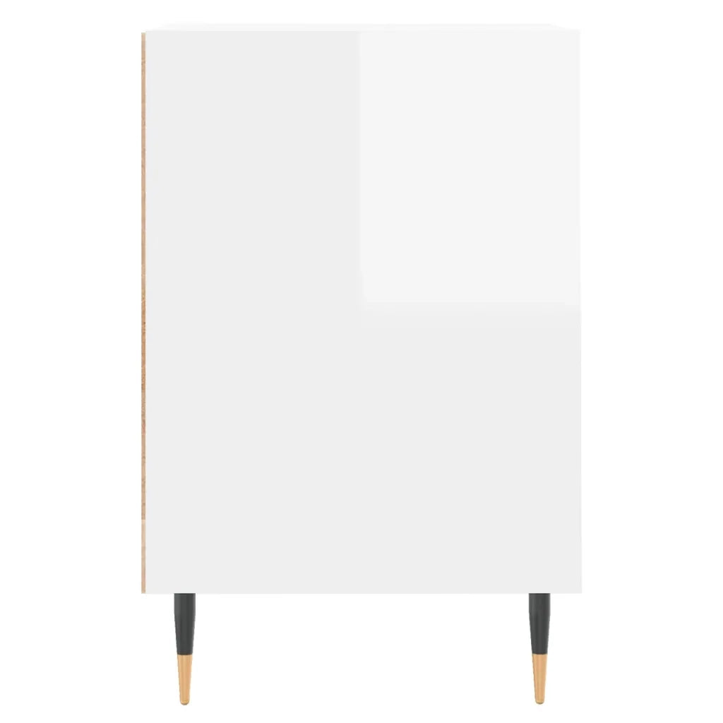Mobile Porta TV Bianco Lucido 160x35x55 cm in Legno Multistrato 831334
