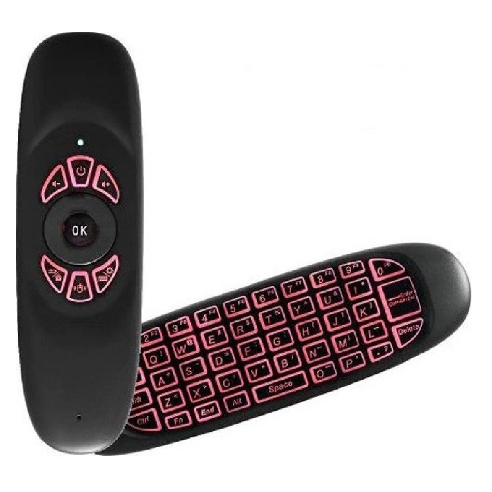 Trade Shop - Telecomando Wireless Ricaricabile Tastiera Remota Air Mouse Rgb Q-a09 Smart Tv Box -