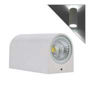 APPLIQUE LED 6W CON DOPPIA EMISSIONE LUMINOSA A LUCE FREDDA 6500K° - DESIGN CILINDRICO IN ALLUMINIO PER ESTERNI IP65