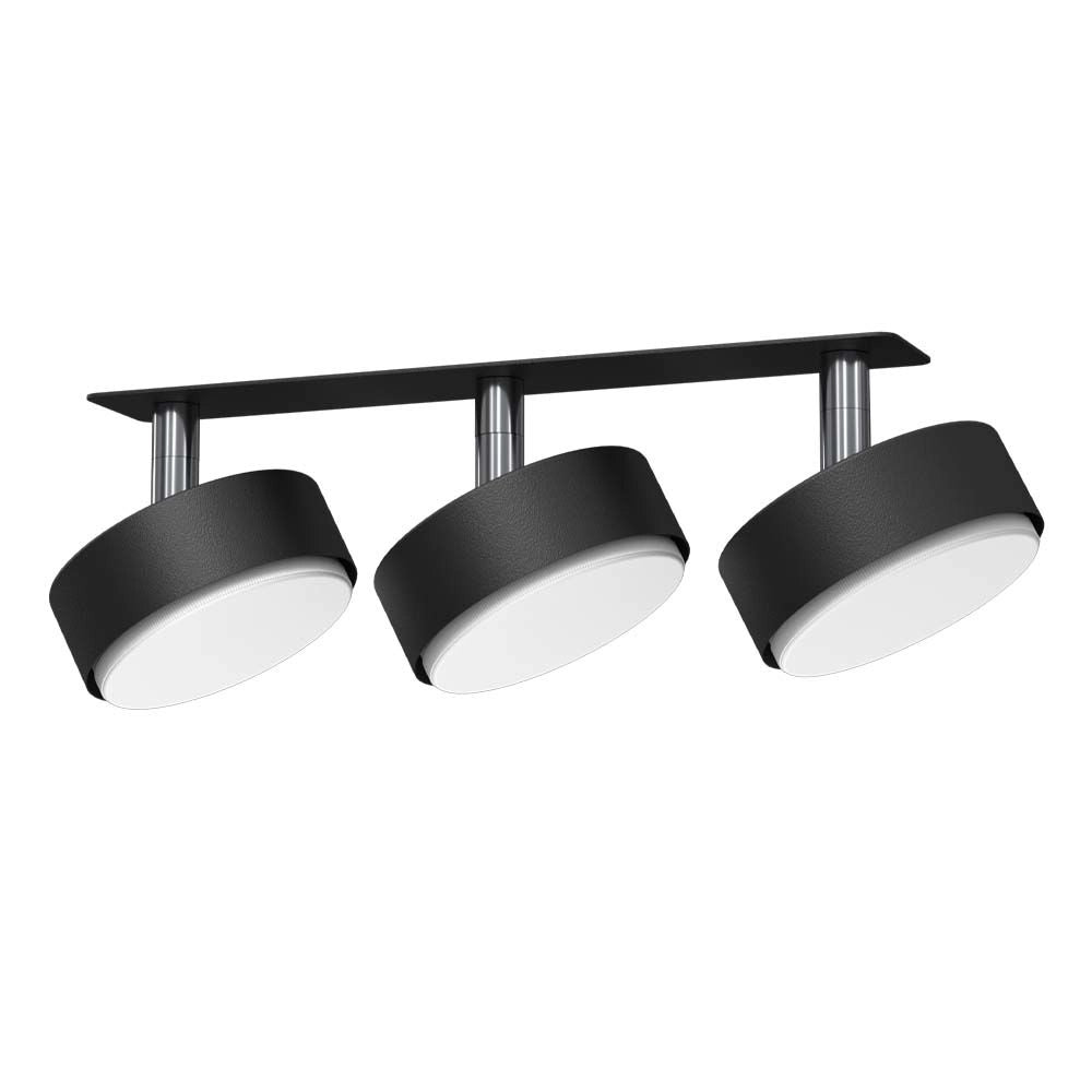 Faretto incasso nero triplo orientabile 3xGX53 DROP Brosline