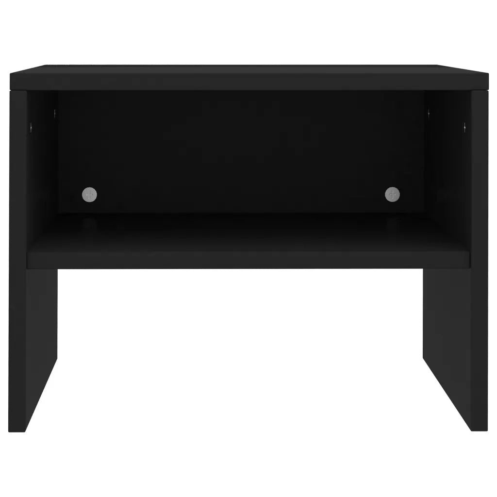 Comodini 2 pz-Set di 2 Tavolino da notte Neri 40x30x30 cm in Legno Multistrato