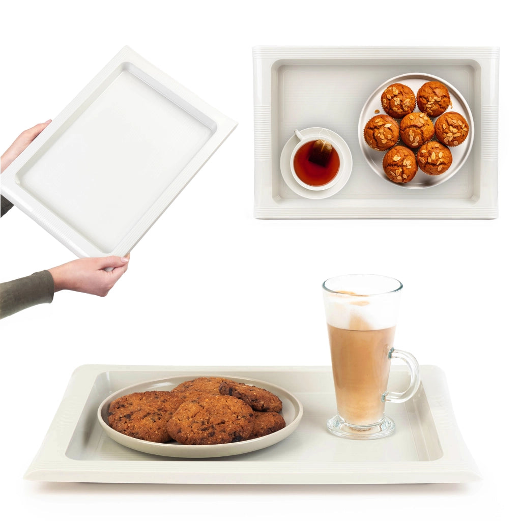 Vassoio da portata in plastica KADAX per cucina, camerieri, bar, grande 40x28 cm