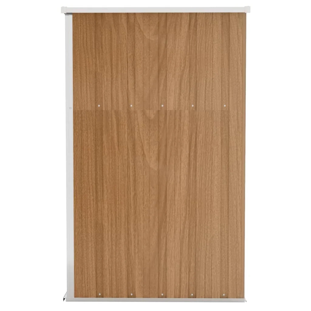 Casetta da giardino a parete 118 x 100 x 178 cm acciaio zincato marrone 02_0044057