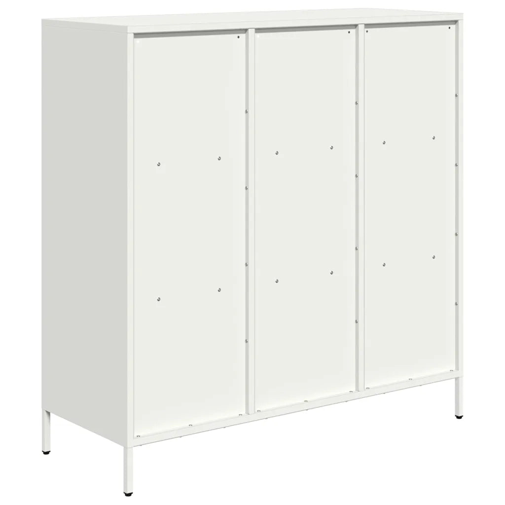 Credenza Bianca 101,5x39x103,5 cm in Acciaio 851393