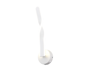 Applique LED, metallo, bianco, H 46 cm, Ginko