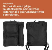 Borsa per Sedie a Rotelle - Impermeabile - Portatile - Materiale Sostenibile - Fissaggio Regolabile - Adatto a Sedie a Rotelle Standard - Dimensioni 40x14x48 cm - Borsa per Opbergen Sedie a Rotelle