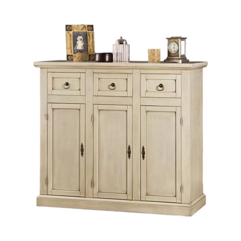 Madia credenza in legno avorio patinato l.100 p.39 h.85 - Mobili 2G