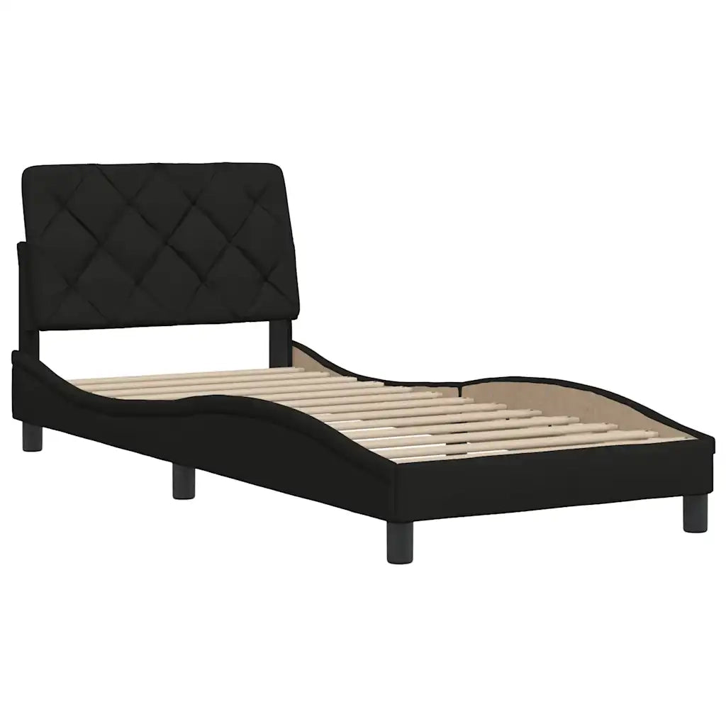 Giroletto senza Materasso Nero 80x200 cm Tessuto 3310561