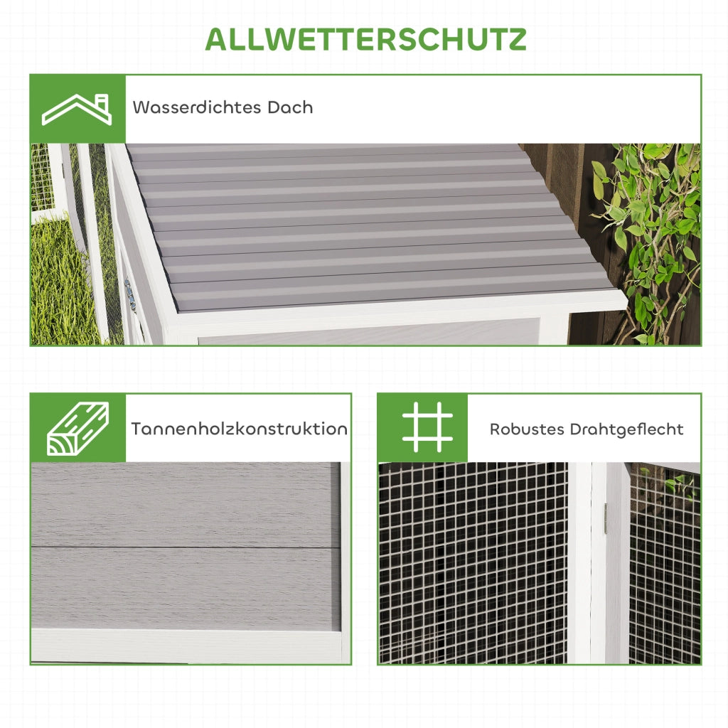 Pollaiolo L Legno 2 Case 2 Livelli ¨C zephmum ¨C 251x192x103 cm Grigio