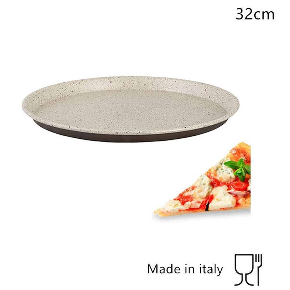 Trade Shop - Tortiera Bordata Bassa Per Pizza Forno Rotonda Antiaderente 32cm Rustic Cucina 367320 -