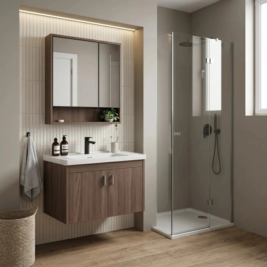 Set Di Mobili Da Bagno Con Lavabo Arvo Db66-70 70cm