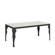 Tavolo allungabile 160/420x90 cm Paxon Evolution colore bianco frassino telaio e gambe antracite